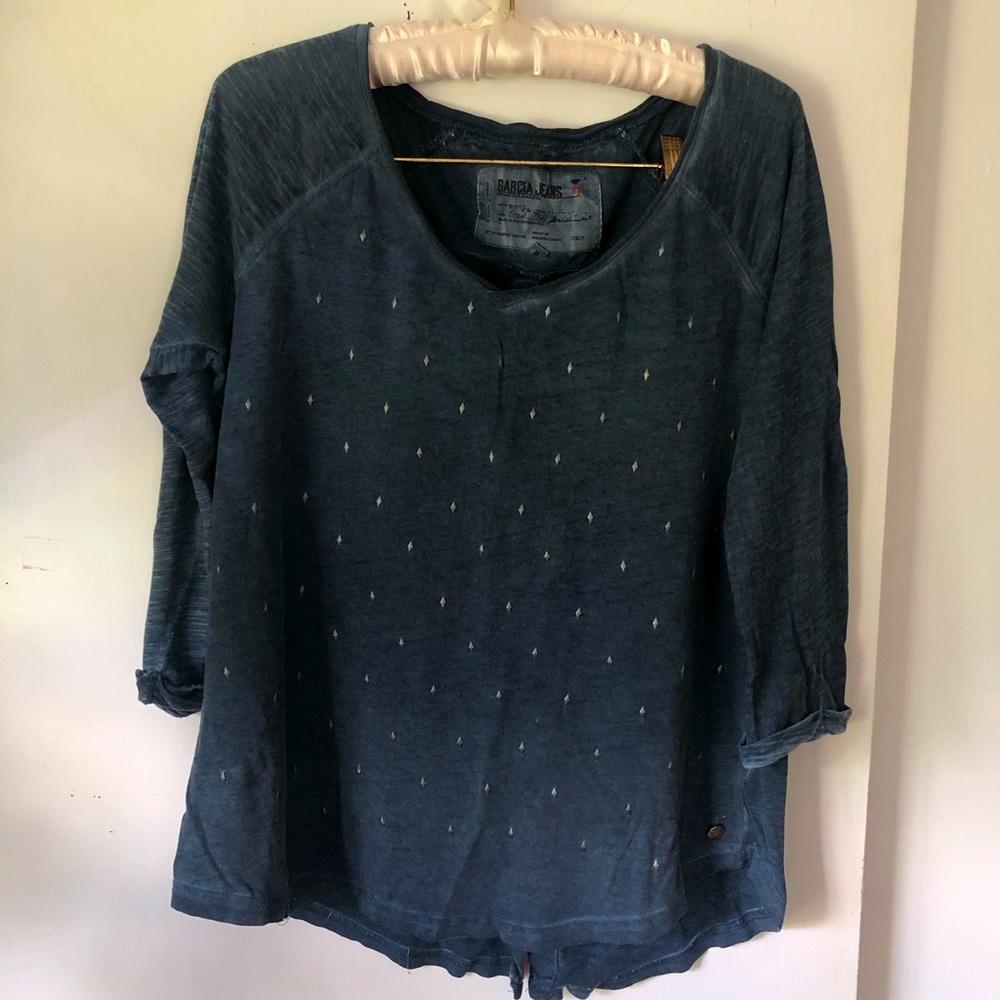 GARAGE JEANS V-neck Studded TOP Side M
